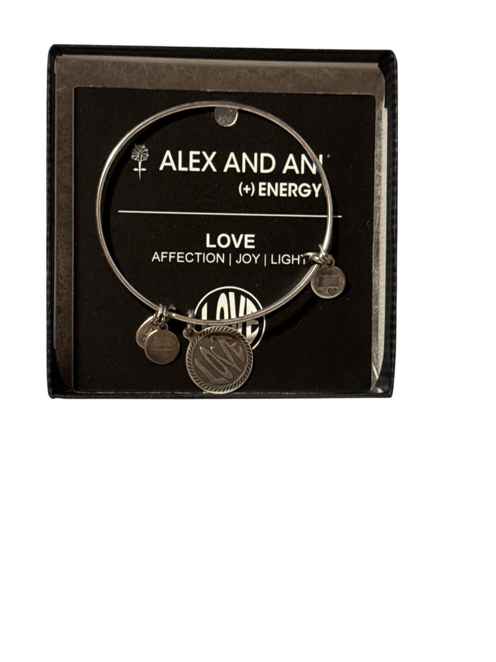 Alex and Ani Energy Charm Bracelet in Box LOVE